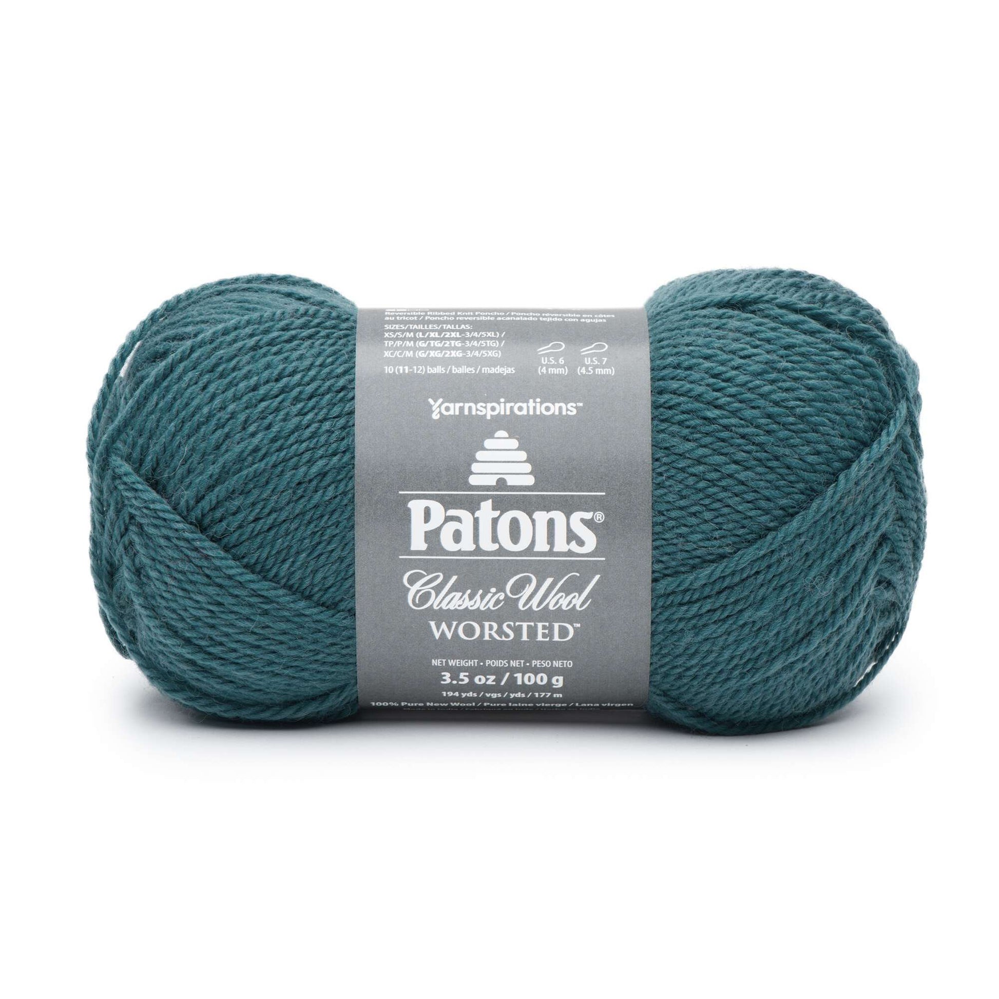 Patons Classic Wool Worsted Yarn Rich Teal