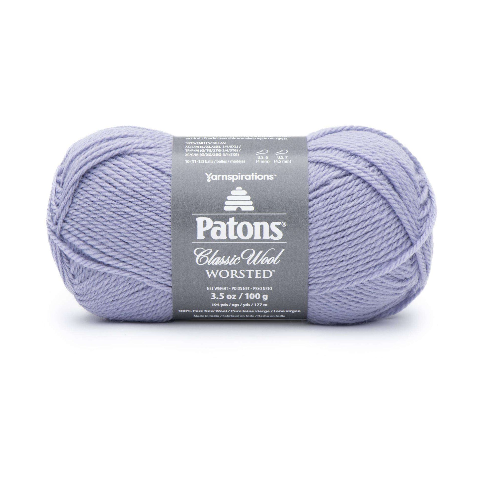 Patons Classic Wool Worsted Yarn Misty Thistle