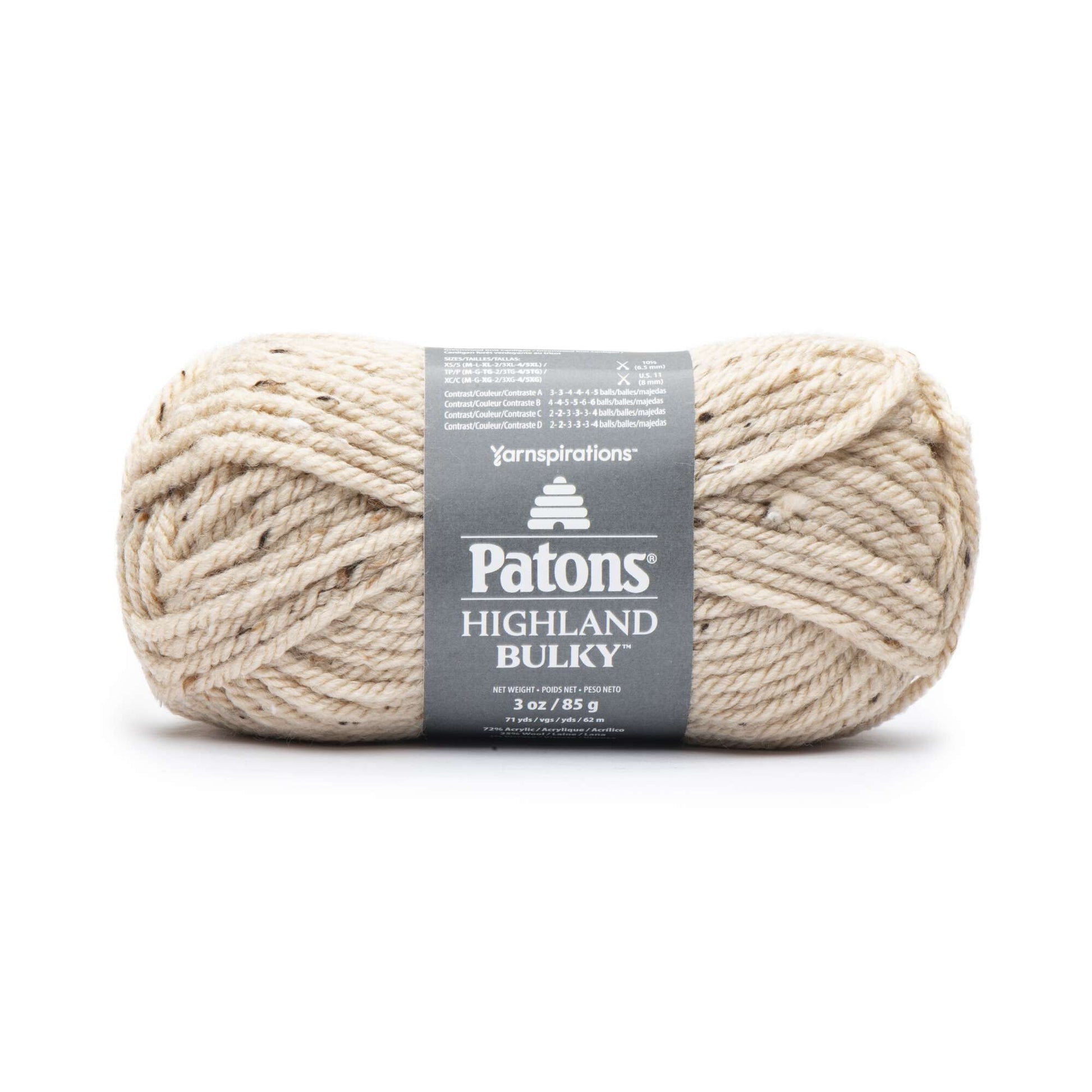 Patons Highland Bulky Tweeds Yarn Wheat