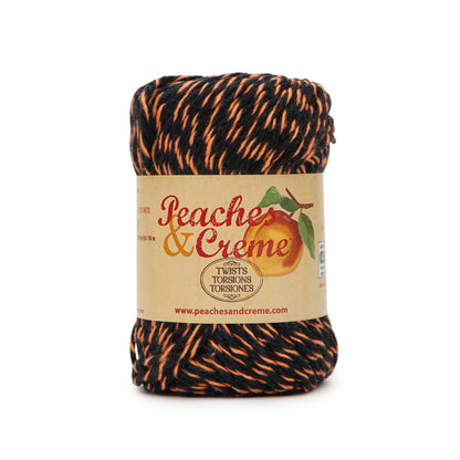 Peaches & Crème Yarn - Discontinued Shades Black with Orange