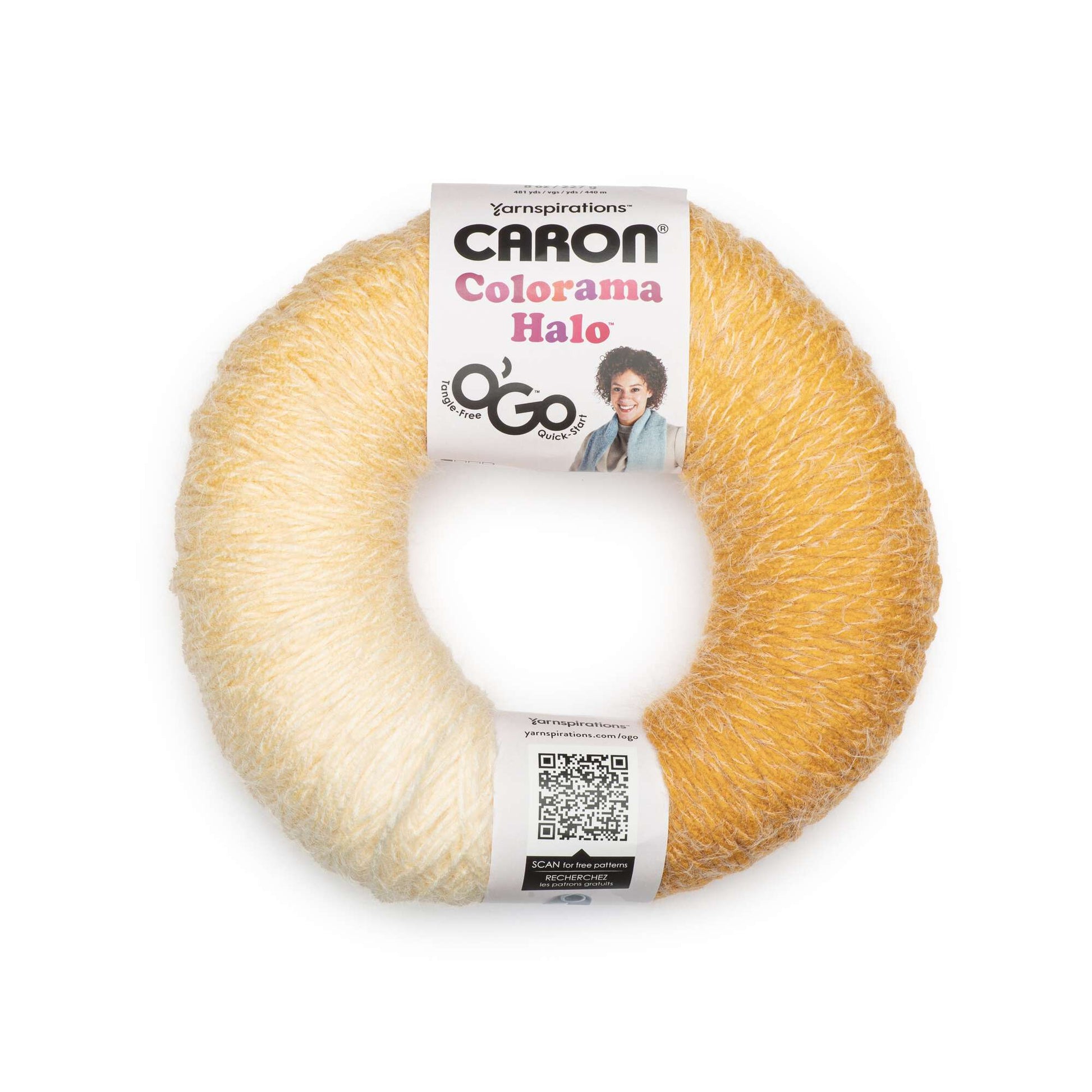 Caron Colorama Halo O'Go Yarn - Discontinued Shades Beeswax Frost