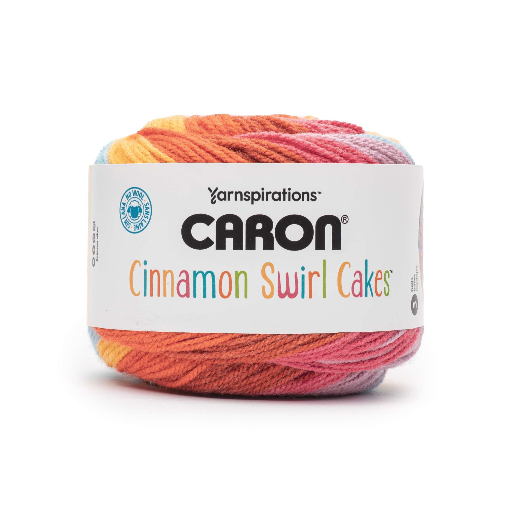 Caron Cinnamon Swirl Cakes Yarn -lilac & Lime