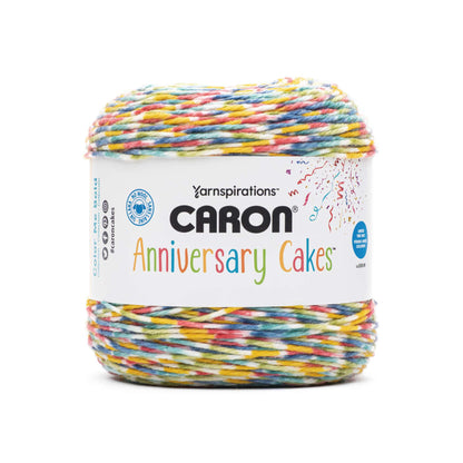 Caron Anniversary Cakes Yarn (1000g/35.3oz) - Clearance Shades Rainbow Dots