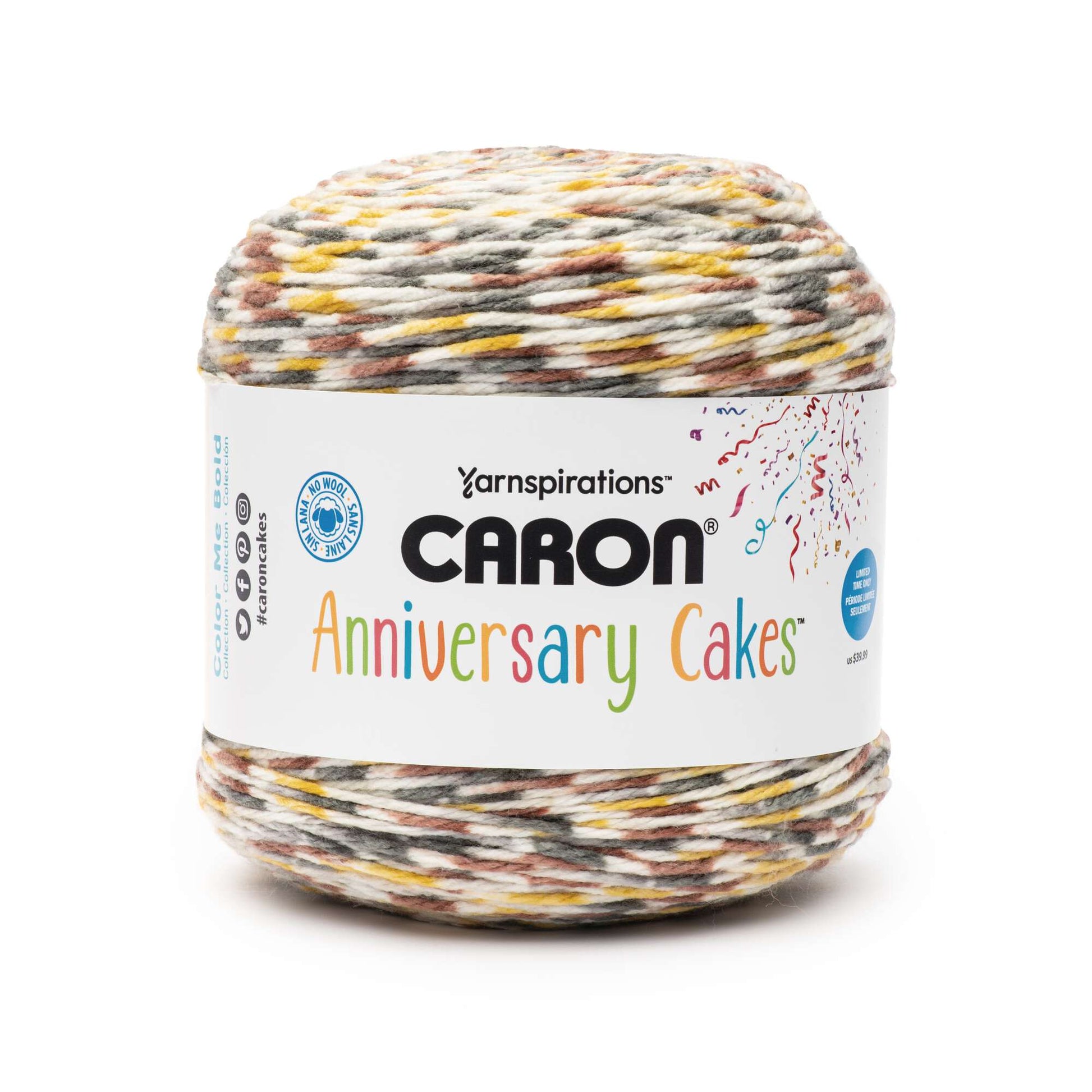 Caron Anniversary Cakes Yarn (1000g/35.3oz) - Clearance Shades Spice Dots