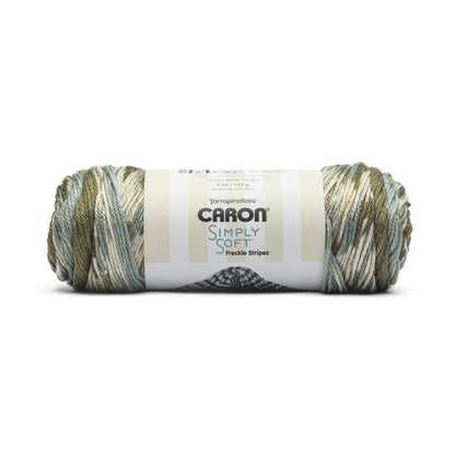 Caron Simply Soft Freckle Stripes Yarn Moss