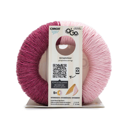 Caron Simply Soft O'Go (141g/5oz) - Discontinued Shades Passion/Soft Pink