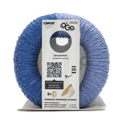 Caron Simply Soft O'Go (141g/5oz) - Discontinued Shades Royal/Berry Blue