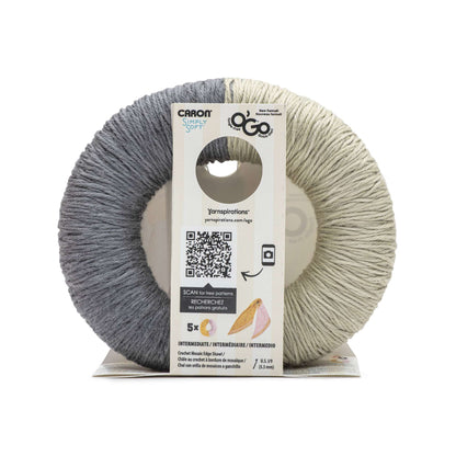 Caron Simply Soft O'Go (141g/5oz) - Discontinued Shades Graphite/Newsprint