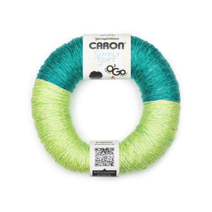 Caron Simply Soft O'Go (141g/5oz) - Clearance Shades Cool Green Lime Frost