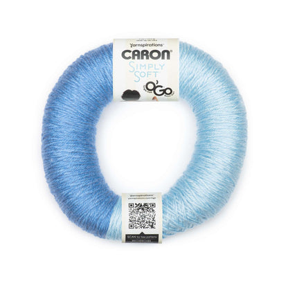 Caron Simply Soft O'Go (141g/5oz) - Clearance Shades Berry Blue Soft Blue