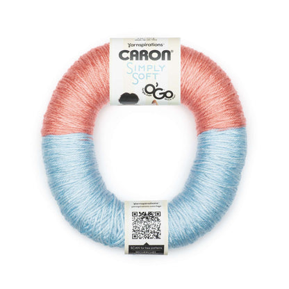 Caron Simply Soft O'Go (141g/5oz) - Clearance Shades* Strawberry Soft Blue