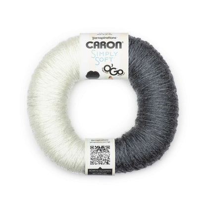 Caron Simply Soft O'Go (141g/5oz) - Clearance Shades* Graphite White
