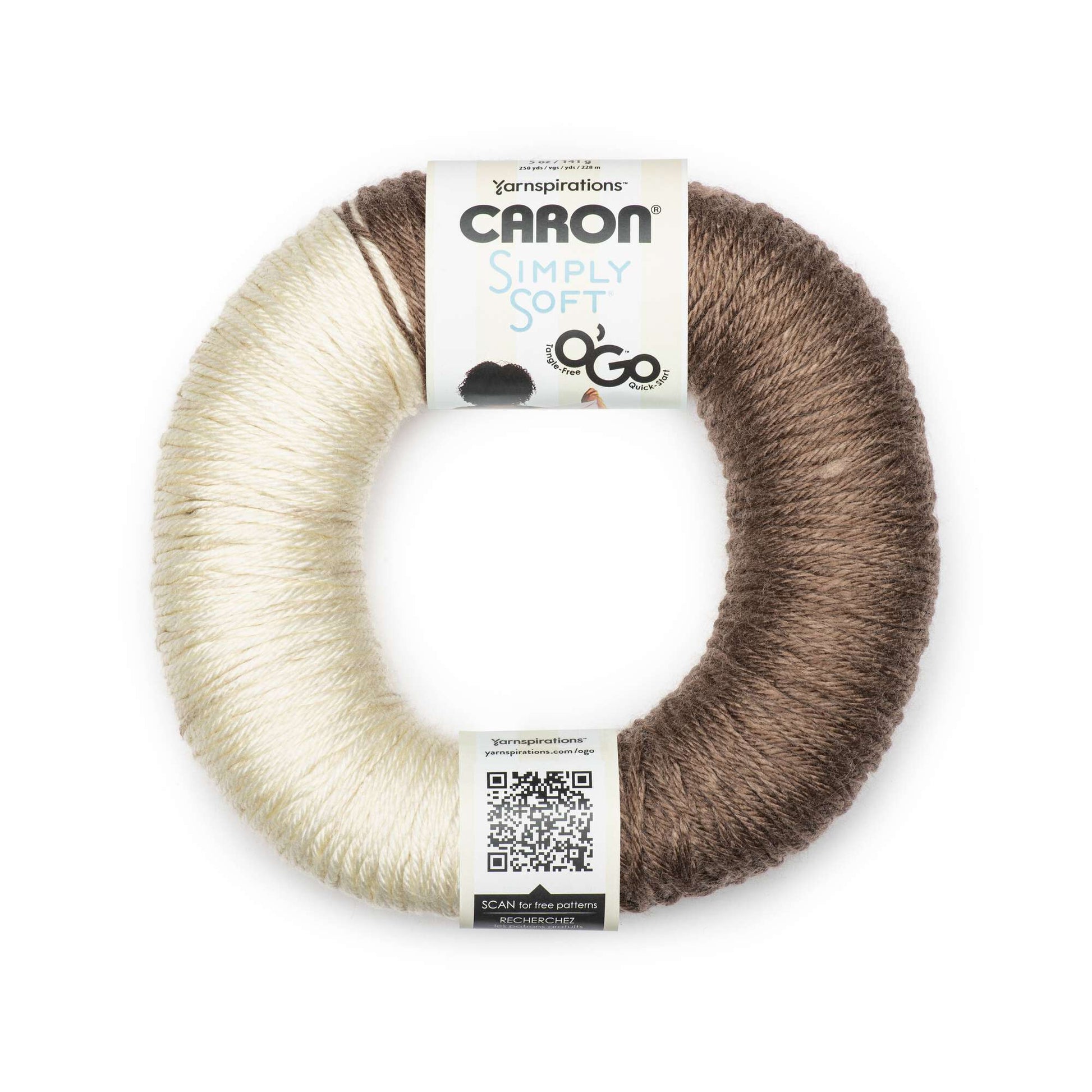 Caron Simply Soft O'Go (141g/5oz) - Clearance Shades* Almond Off White