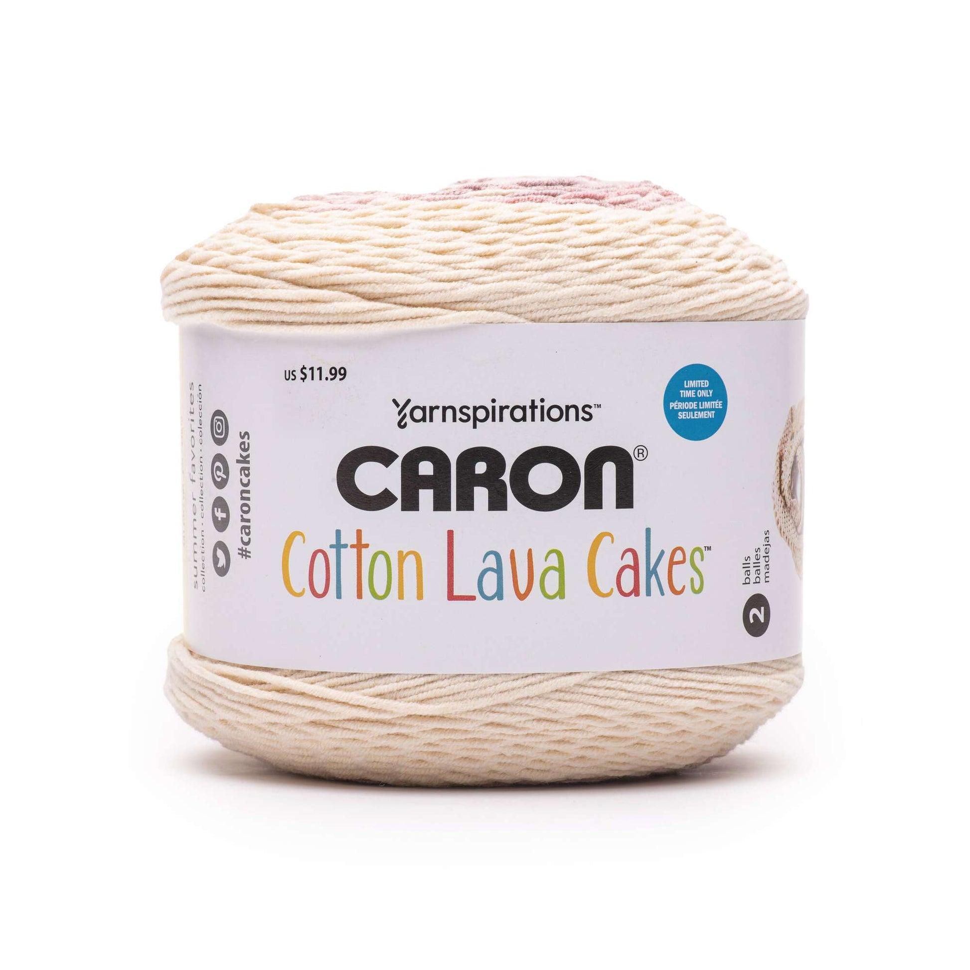Caron Cakes Yarn in Buttercup Color, Shades of Beige and Browns