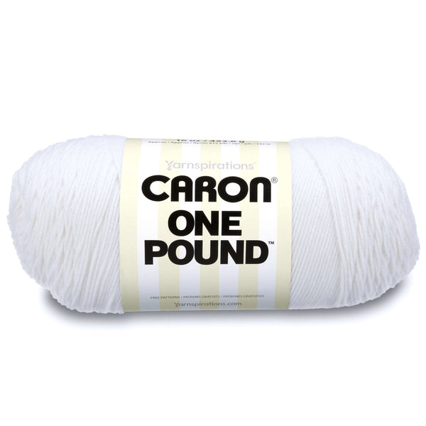 caron one pound succulent Caron One Pound Yarn, White