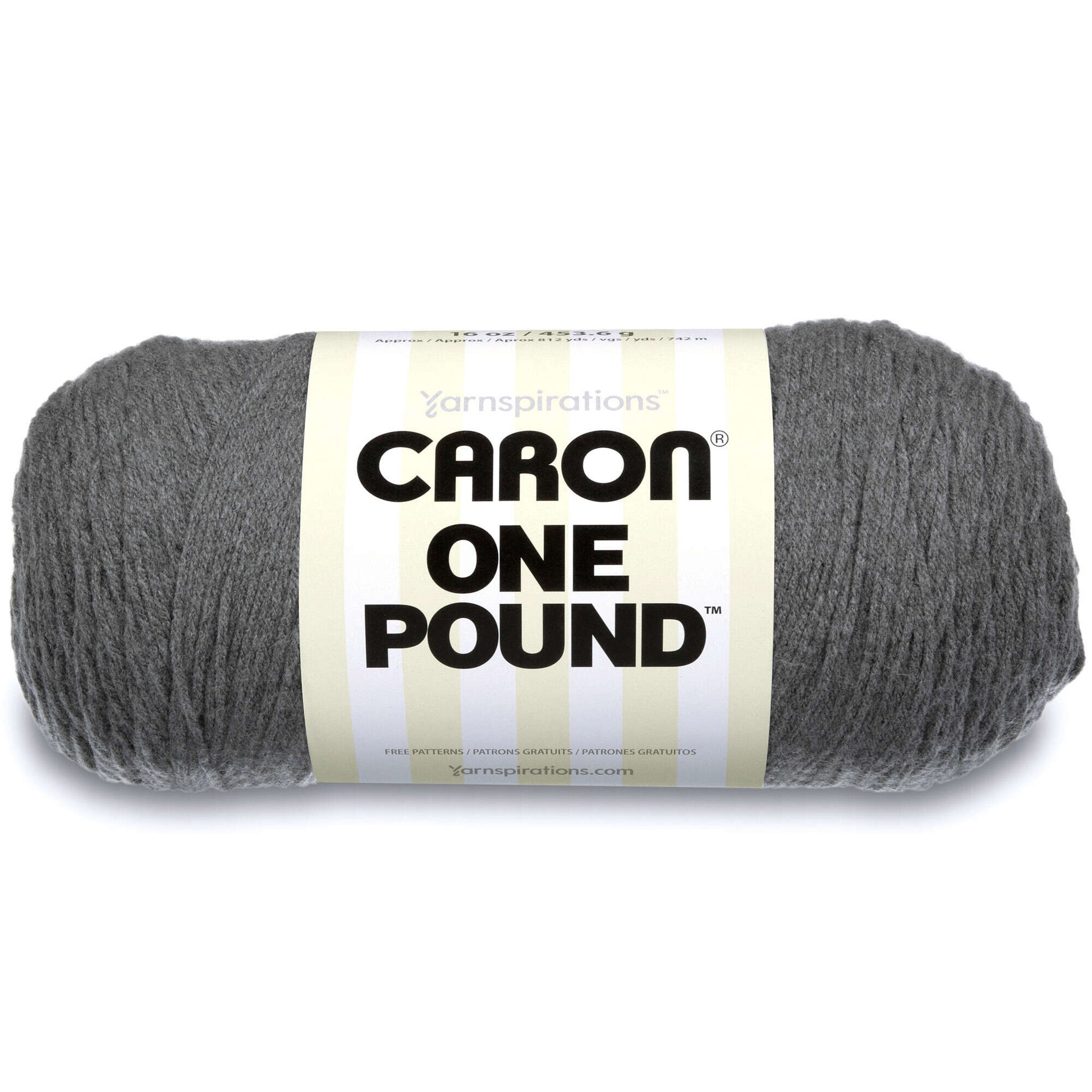 Caron One Pound Yarn Medium Gray Mix