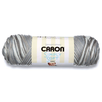 Caron Simply Soft Camo Yarn - Discontinued Shades Snow Camo
