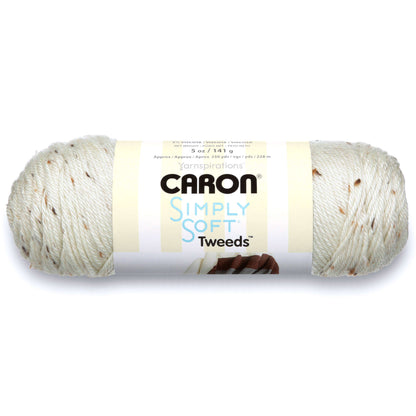 Caron Simply Soft Tweeds Yarn Off White