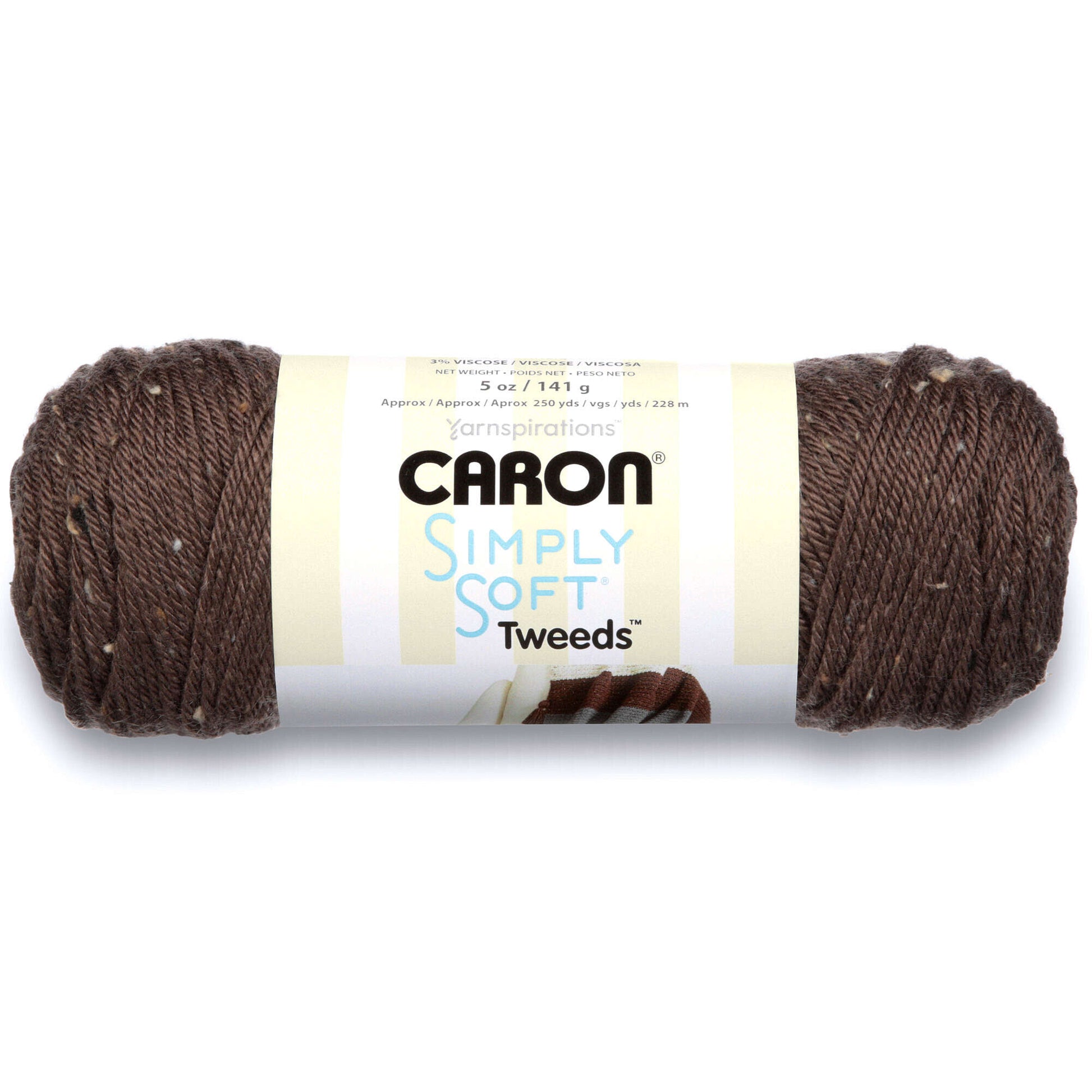 Caron Simply Soft Tweeds Yarn Taupe