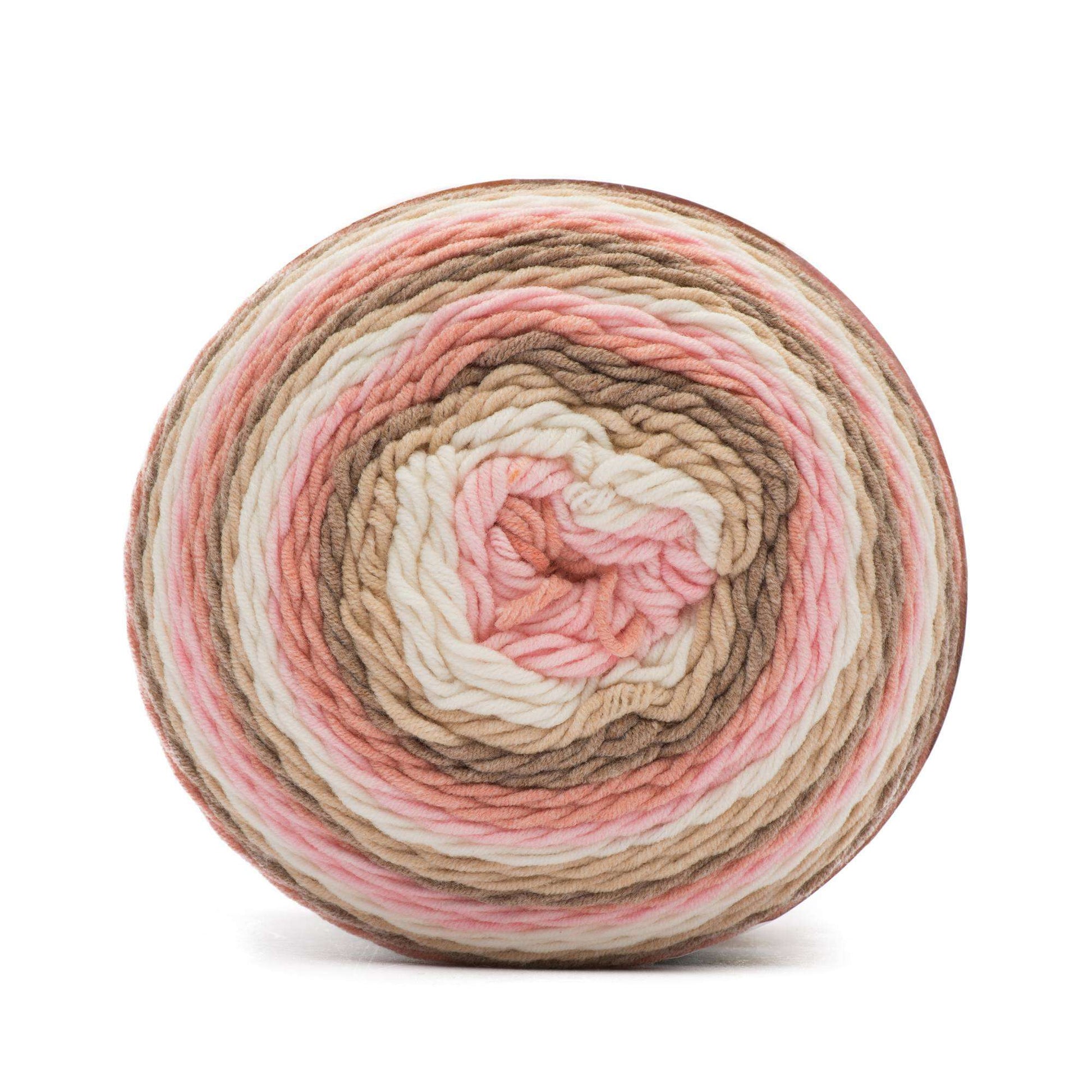 Caron Cakes Yarn in Buttercup Color, Shades of Beige and Browns