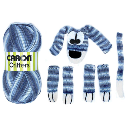 Caron Critter Kits - Discontinued Shades Dog Scarf - Denim