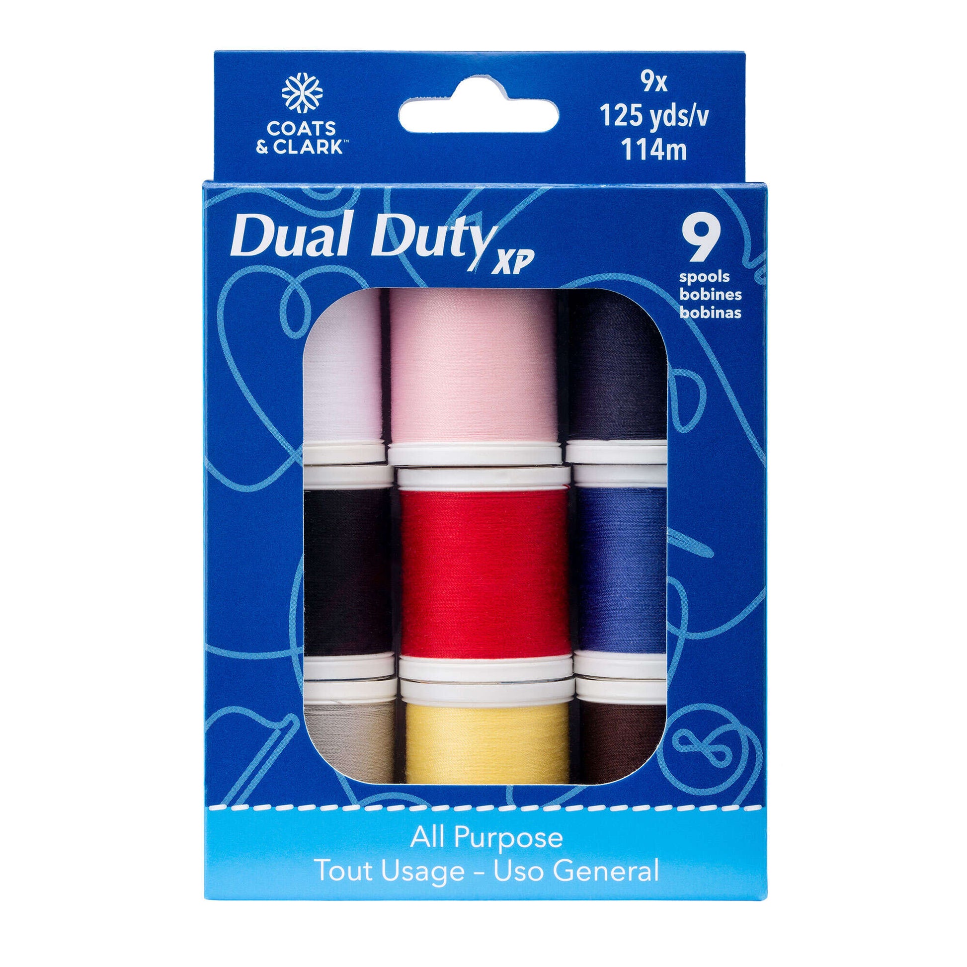 Dual Duty XP All Purpose Sewing Thread Set, 9 Spools