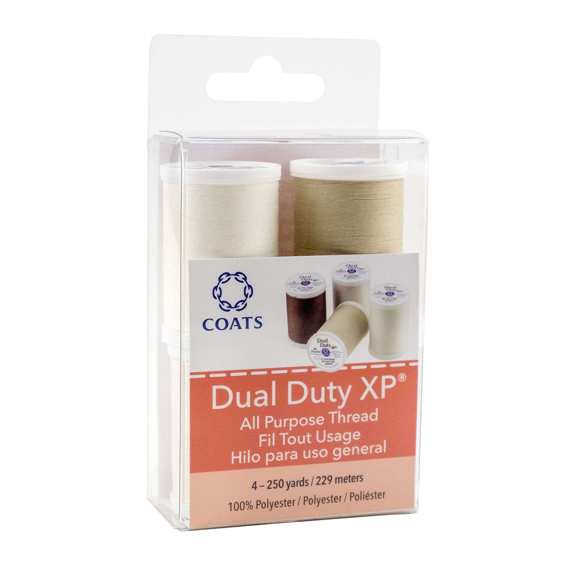 Dual Duty XP All Purpose Sewing Thread, 4 Spools Neutral