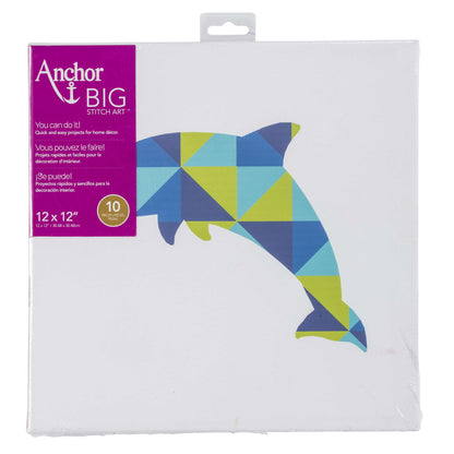 Anchor Big Stitch Art 12" x 12" - Clearance Items Dolphin