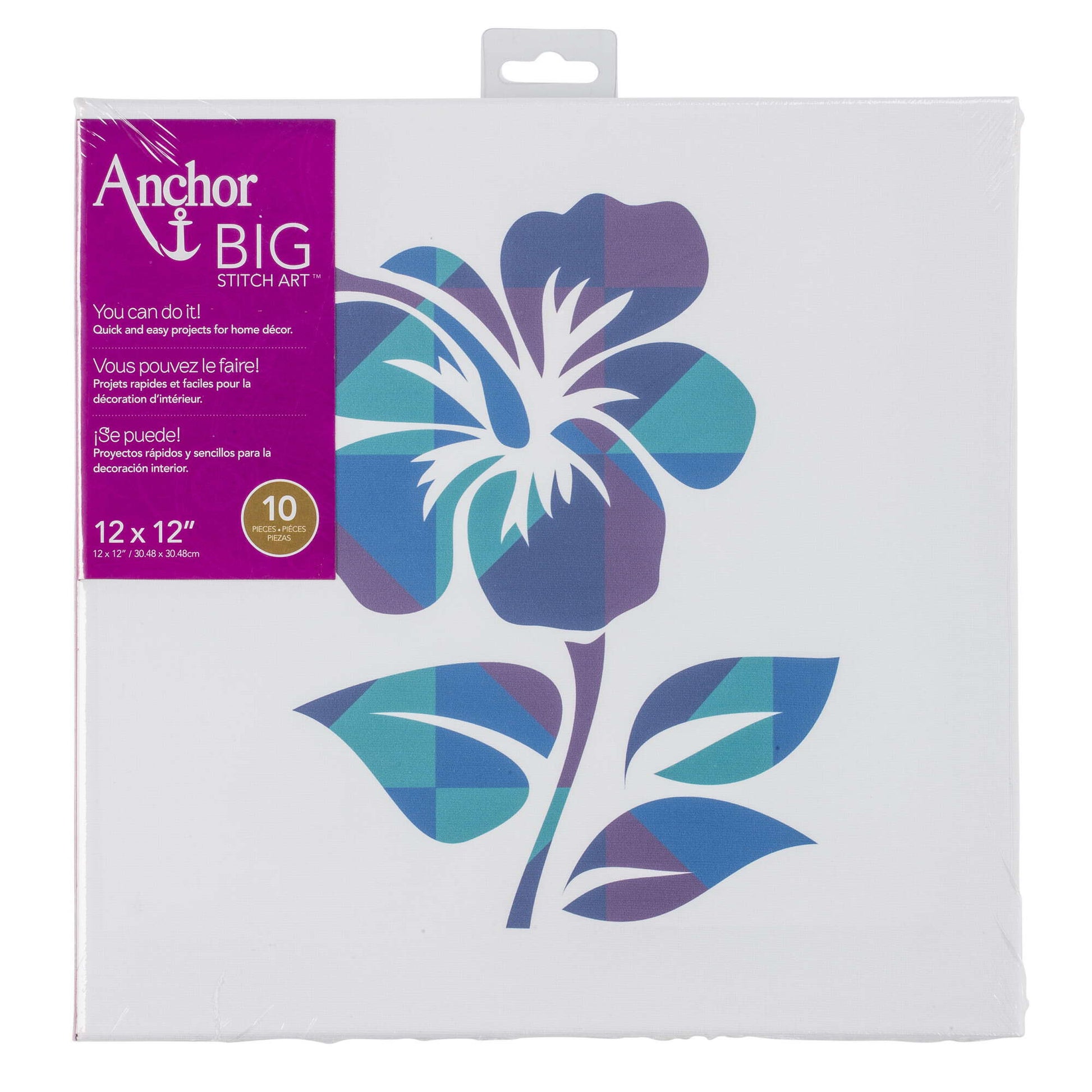 Anchor Big Stitch Art 12" x 12" - Clearance Items Hibiscus