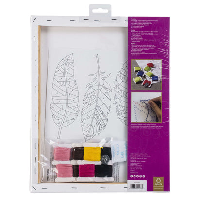 Anchor Big Stitch Art 11" x 14" - Discontinued Items Feather Yellow/Brown/Pink