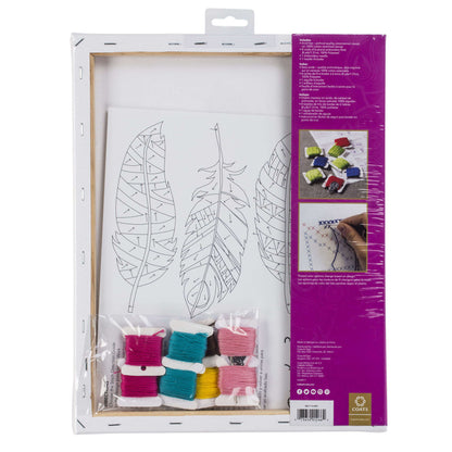 Anchor Big Stitch Art 11" x 14" - Discontinued Items Feather Teal/Pink