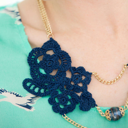 Aunt Lydia's Crochet Statement Necklace Crochet Accessory made in Aunt Lydia's Classic Crochet Thread yarn
