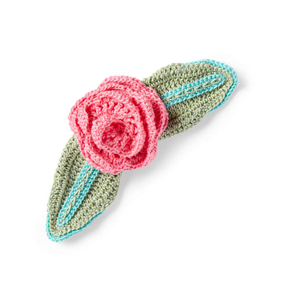 Aunt Lydia's Rockabilly Crochet Corsage Flower Crochet Accessory made in Aunt Lydia's Classic Crochet Thread yarn