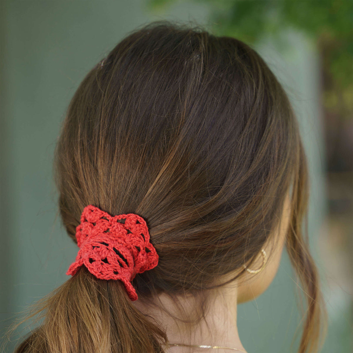 Crochet Scrunchy made in Aunt Lydia's Fashion Crochet Thread yarn