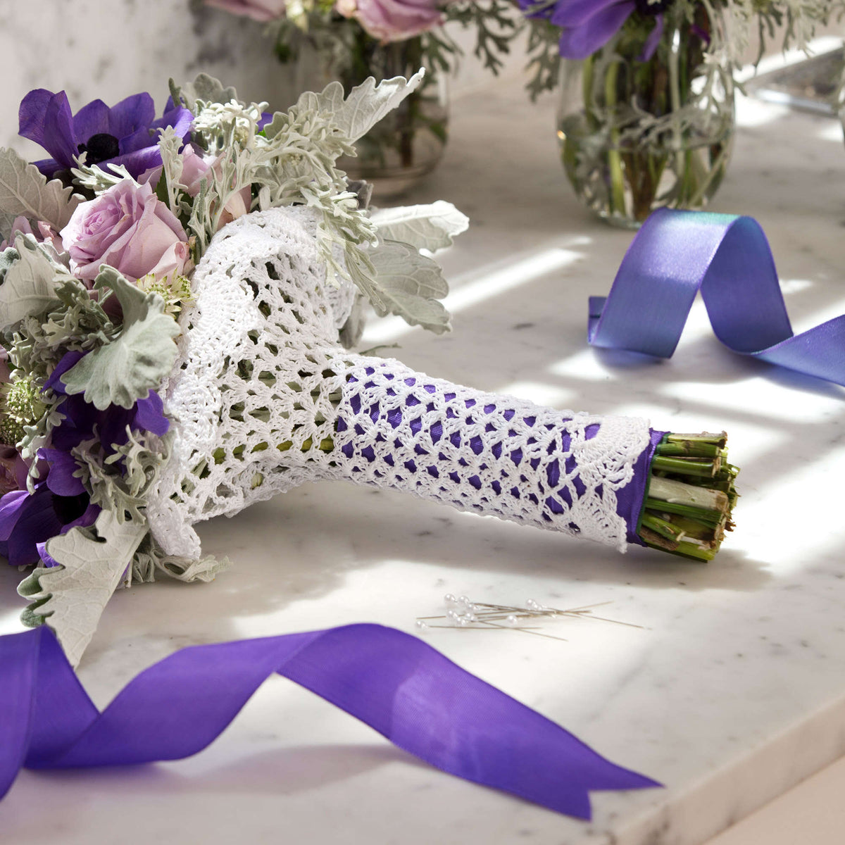 Crochet Cozy made in Aunt Lydia's Classic Crochet Thread yarn