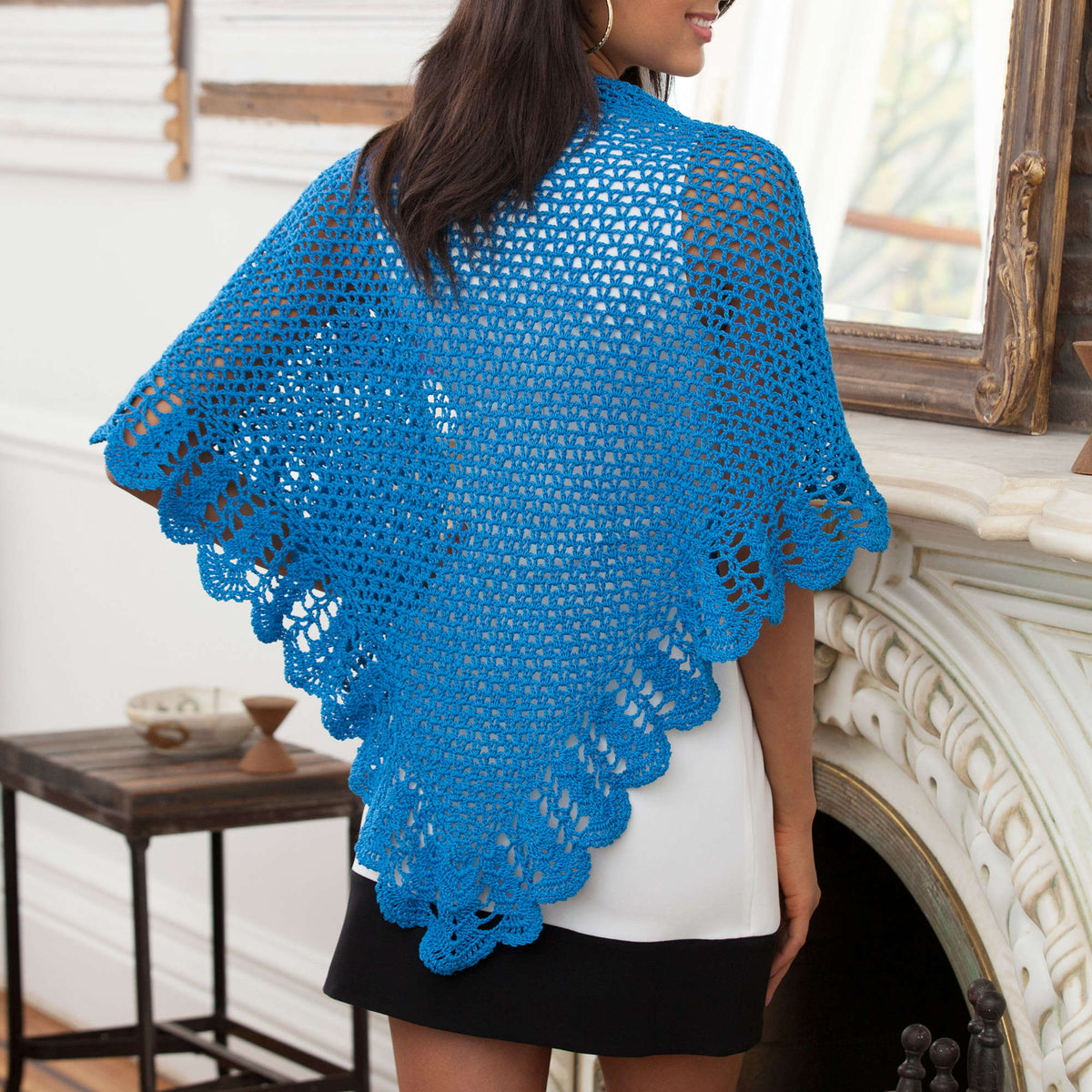 Crochet Shawl made in Aunt Lydia's Fashion Crochet Thread yarn