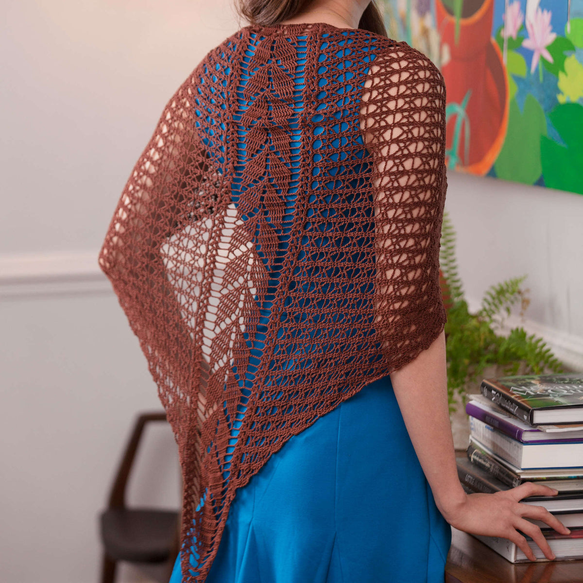 Crochet Shawl made in Aunt Lydia's Bamboo Crochet Thread Size 10 yarn