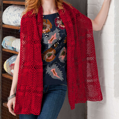 Aunt Lydia's Crochet Romantic Shawl Crochet Shawl made in Aunt Lydia's Classic Crochet Thread yarn