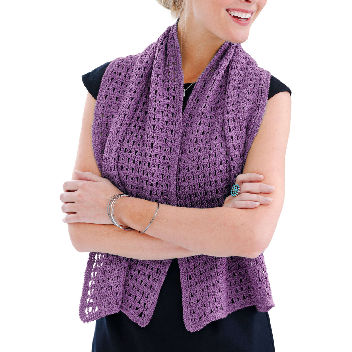 Crochet Shawl made in Aunt Lydia's Fashion Crochet Thread yarn