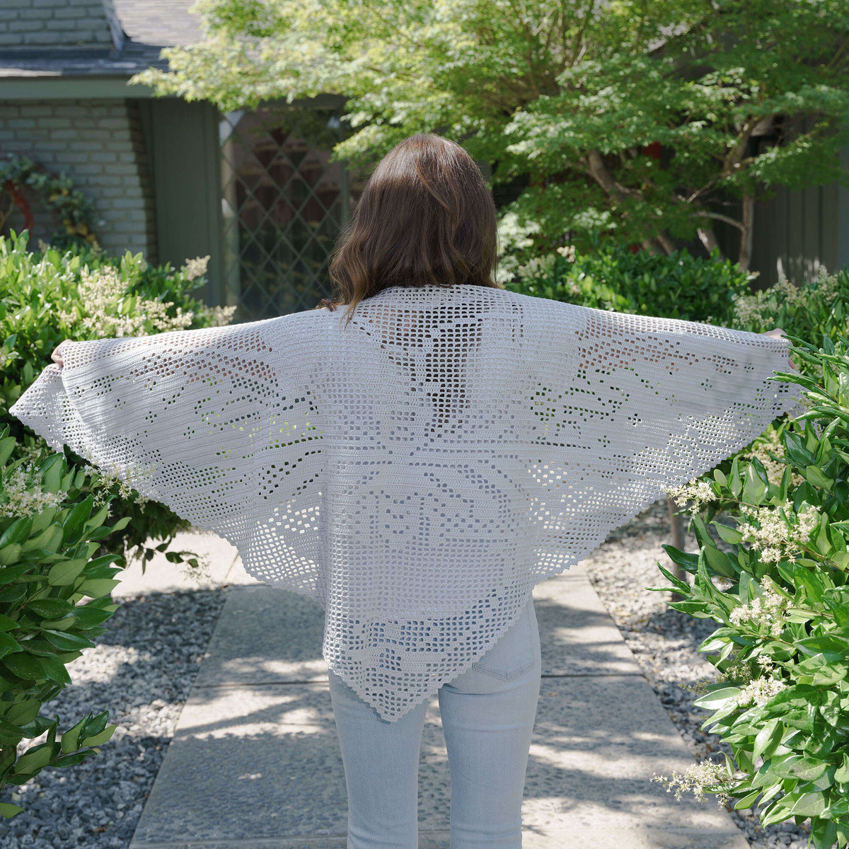 Crochet Shawl made in Aunt Lydia's Fashion Crochet Thread yarn