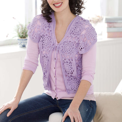 Aunt Lydia's Lovely Lace Vest Crochet Crochet Vest made in Aunt Lydia's Iced Bamboo Crochet Thread yarn