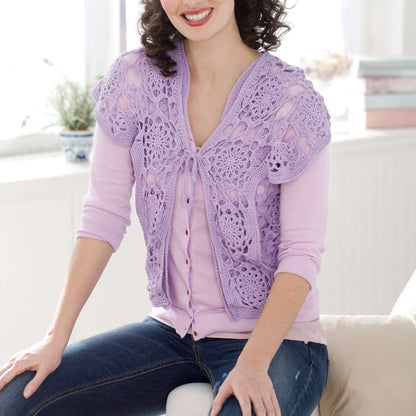 Aunt Lydia's Crochet Lovely Lace Vest Crochet Vest made in Aunt Lydia's Iced Bamboo Crochet Thread yarn