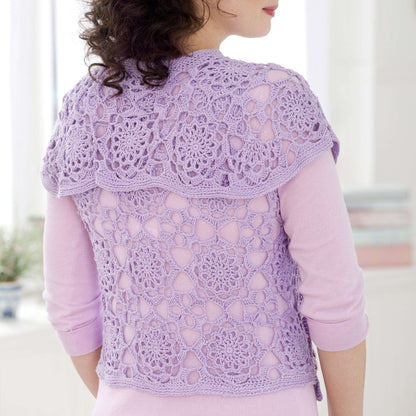 Aunt Lydia's Lovely Lace Vest Crochet Crochet Vest made in Aunt Lydia's Iced Bamboo Crochet Thread yarn