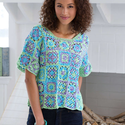 Aunt Lydia's Crafty Crochet Top Crochet Top made in Aunt Lydia's Baker's Cotton yarn