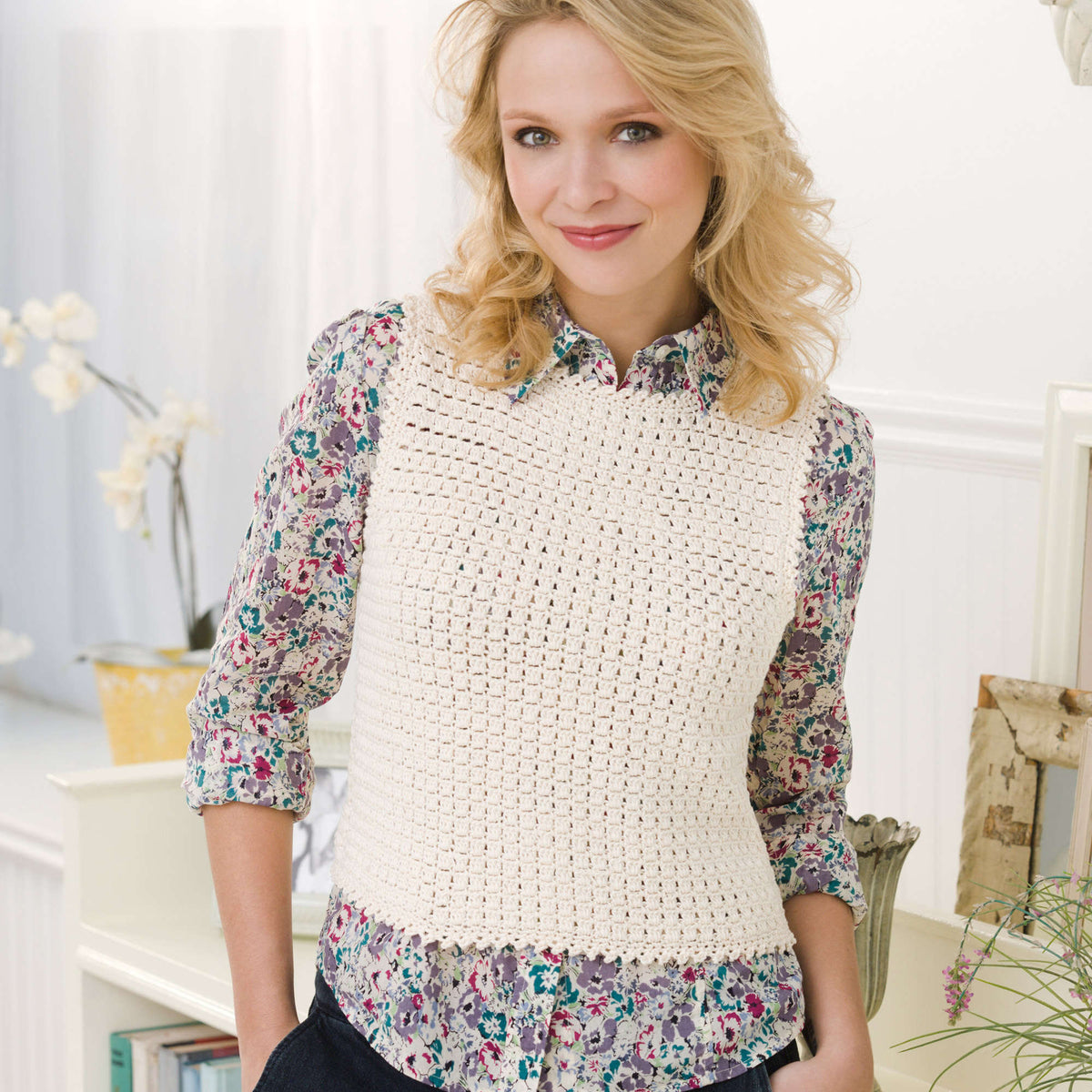 Crochet Top made in Aunt Lydia's Fashion Crochet Thread yarn