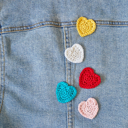Aunt Lydia's Friendship Hearts Applique Crochet Crochet Appliqué made in Aunt Lydia's Classic Crochet Thread yarn