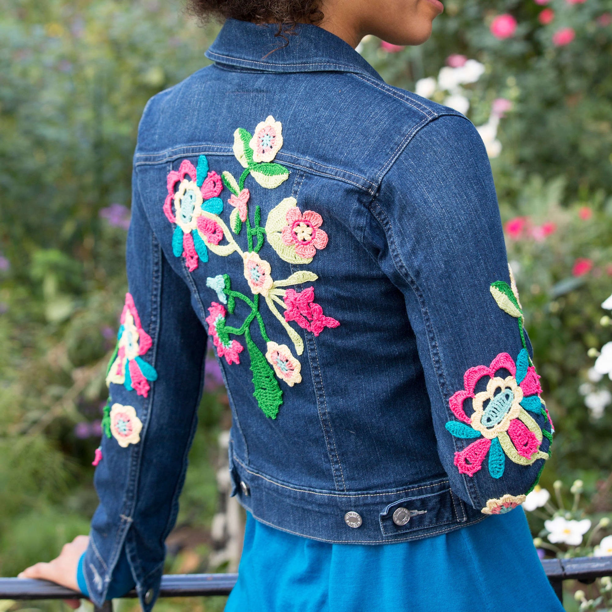 Free Aunt Lydia's Be-Flowered Denim Jacket Pattern