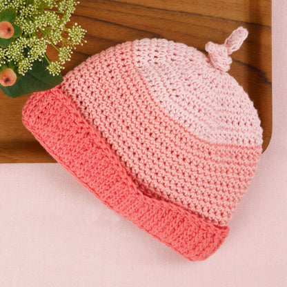 Aunt Lydia's Crochet Top Knot Toboggan Version 2