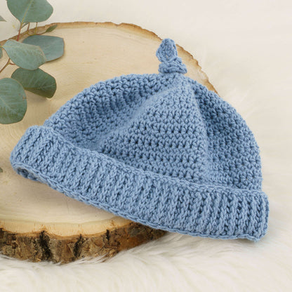 Aunt Lydia's Crochet Top Knot Toboggan Version 2