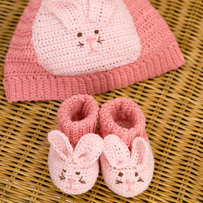 Aunt Lydia's Crochet Bunny Hat & Booties Crochet Hat made in Aunt Lydia's Bamboo Crochet Thread Size 10 yarn